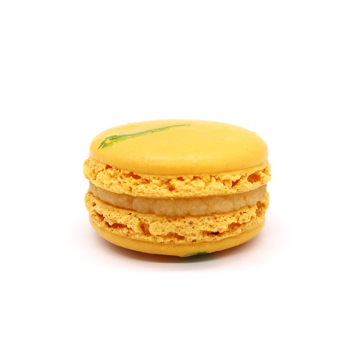 Un macaron exotique, parfumé à l'ananas.