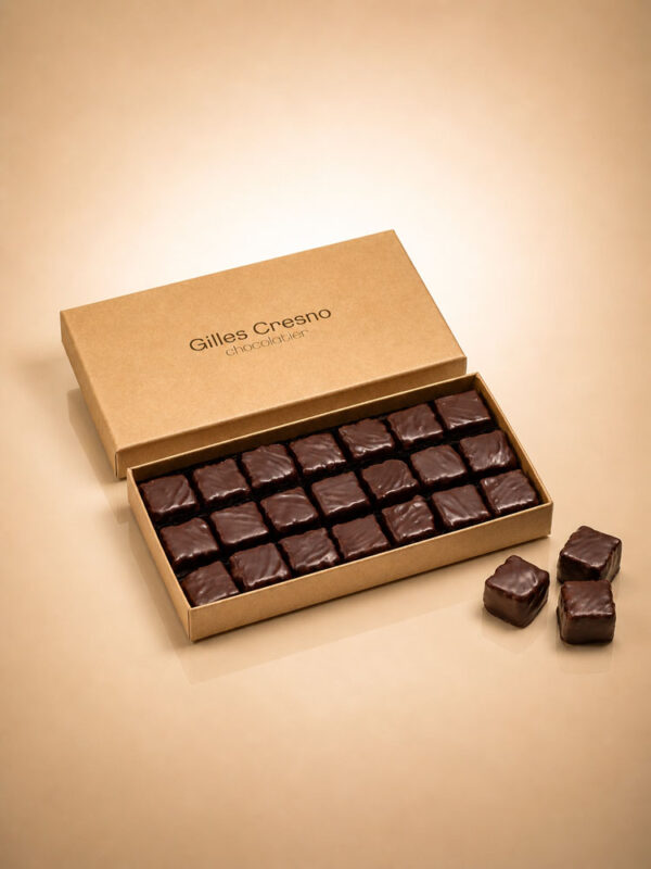 Coffret Rochers praliné NOISETTES noir