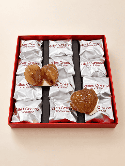 boite marrons glacés noel
