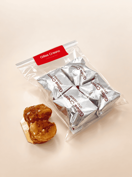 sachet 4 marrons glacés noel